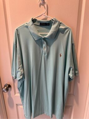 Ralph Lauren Light Mint Green Short-Sleeve Polo Shirt - Big and Tall